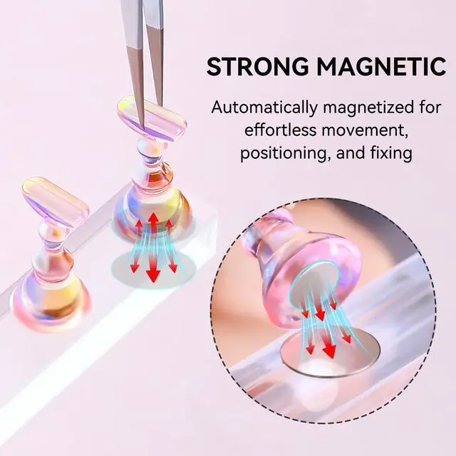 Alt view image 3 of 7 - Nail Stand for Press On Nails Display Practice Art Painting Magnetic Fake Nail Holder for Painting Nails Stand for False Nail Designs with Reusable Putty for Home DIY Beginner Salon Supplies