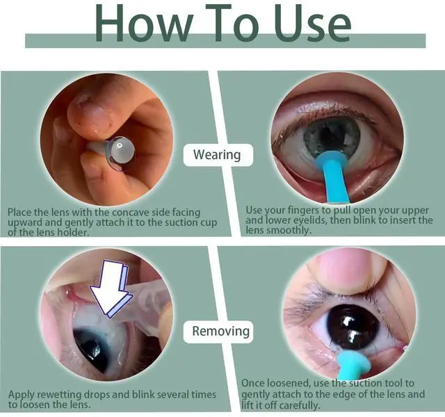 Alt view image 4 of 5 - 4 Pack Flower-Shaped Contact Lens Remover with Storage Box Individually Packaged Soft Silicone Suction Sticks Gentle Tool for Safe Lens Removal for Hard/RGP/OK Contact Lenses(Blue)