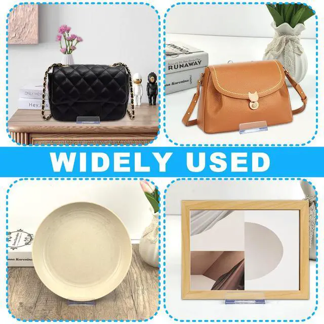 Alt view image 5 of 7 - 12 Sets of Adjustable Purse Display Stand Clear Acrylic Handbag Stand Holder for Wallet Purses Handbag Bag Clear Stand for Display Acrylic Purse Display Case for Party Wedding Home Decoration Birthday
