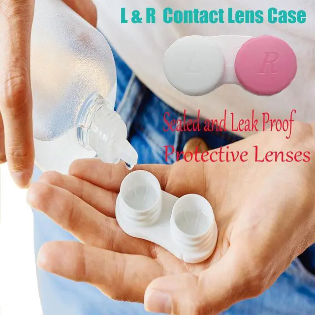 Alt view image 5 of 7 - 4 Pack Contact lens case Bulk Contact Lens Soak Storage Box Holder Container(Pink)