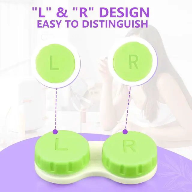 Alt view image 3 of 7 - 36 Pack Colorful Cute Contact Lens Case Bulk Box Holder Container Soak Storage Kit (4 Color)