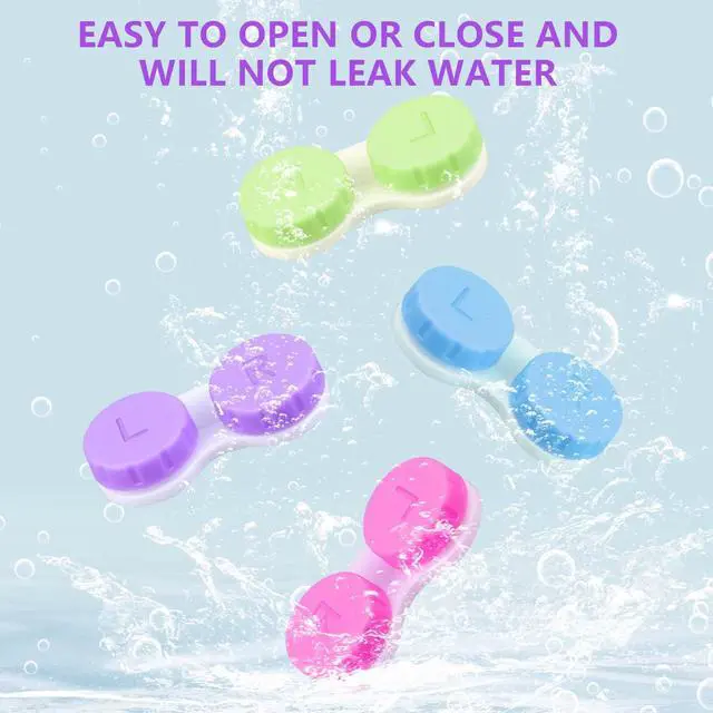 Alt view image 6 of 7 - 36 Pack Colorful Cute Contact Lens Case Bulk Box Holder Container Soak Storage Kit (4 Color)