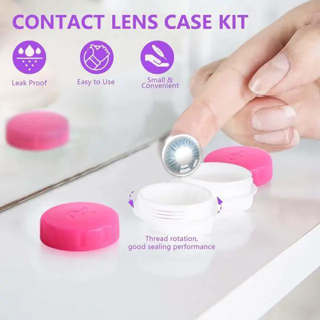 Alt view image 4 of 7 - 36 Pack Colorful Cute Contact Lens Case Bulk Box Holder Container Soak Storage Kit (4 Color)