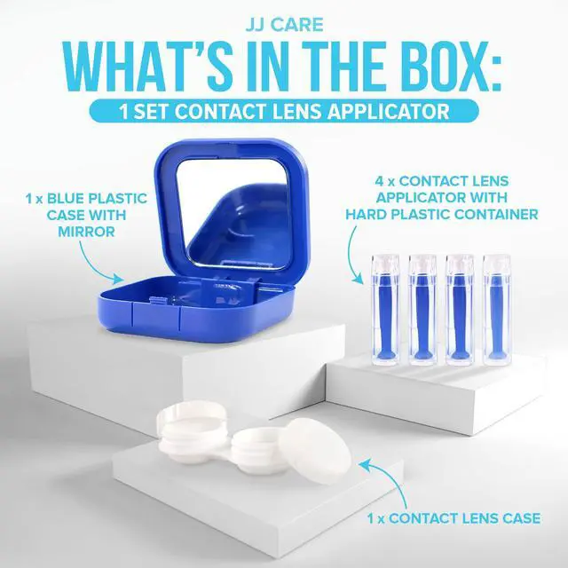 Alt view image 3 of 7 - Contact Lens Applicator - Bundle Pack, Contact Lens Remover for Hard Lenses, Eye Contact Plunger for Hard Contacts, Contact Removal Tool for Permeable Gas Lenses w/Mirror & Contact Lens Case