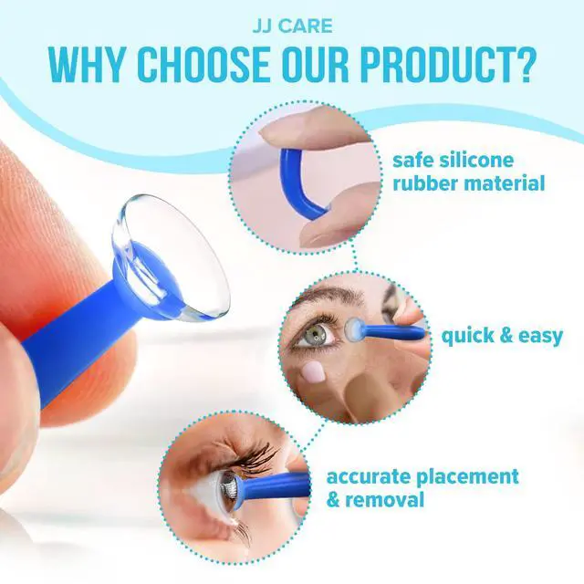Alt view image 5 of 7 - Contact Lens Applicator - Bundle Pack, Contact Lens Remover for Hard Lenses, Eye Contact Plunger for Hard Contacts, Contact Removal Tool for Permeable Gas Lenses w/Mirror & Contact Lens Case