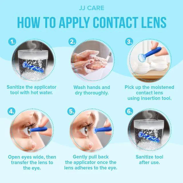 Alt view image 6 of 7 - Contact Lens Applicator - Bundle Pack, Contact Lens Remover for Hard Lenses, Eye Contact Plunger for Hard Contacts, Contact Removal Tool for Permeable Gas Lenses w/Mirror & Contact Lens Case