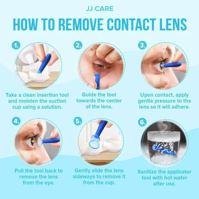 Alt view image 7 of 7 - Contact Lens Applicator - Bundle Pack, Contact Lens Remover for Hard Lenses, Eye Contact Plunger for Hard Contacts, Contact Removal Tool for Permeable Gas Lenses w/Mirror & Contact Lens Case