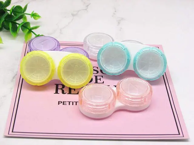 Alt view image 4 of 6 - 15 Pack Colorful Clear Travel Contact Lens Case Box Holder Soak Storage Container Bulk