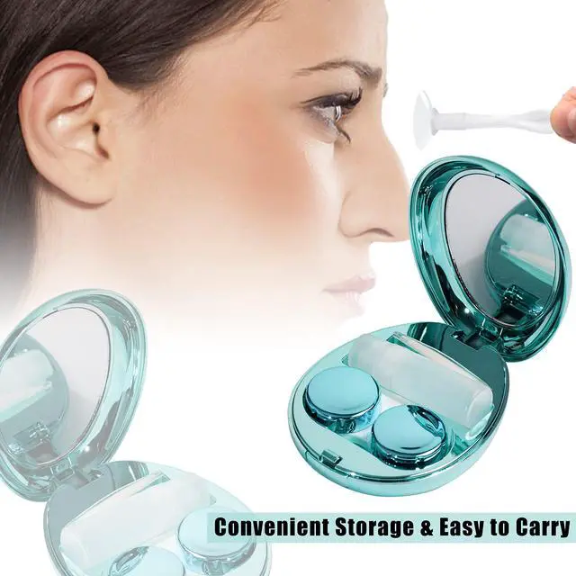 Alt view image 6 of 6 - Contact Lens Case with Cleaner Washer, Portable Travel Box with Mirror and Removal Tool Solution Bottle for Outdoor Daily Office