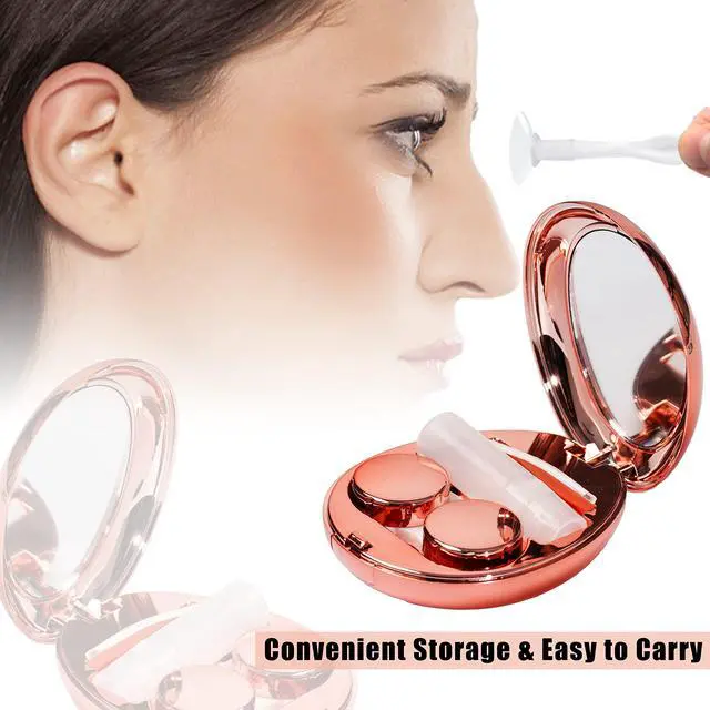 Alt view image 6 of 6 - Contact Lens Case with Cleaner Washer, Portable Travel Box with Mirror and Removal Tool Solution Bottle for Outdoor Daily Office