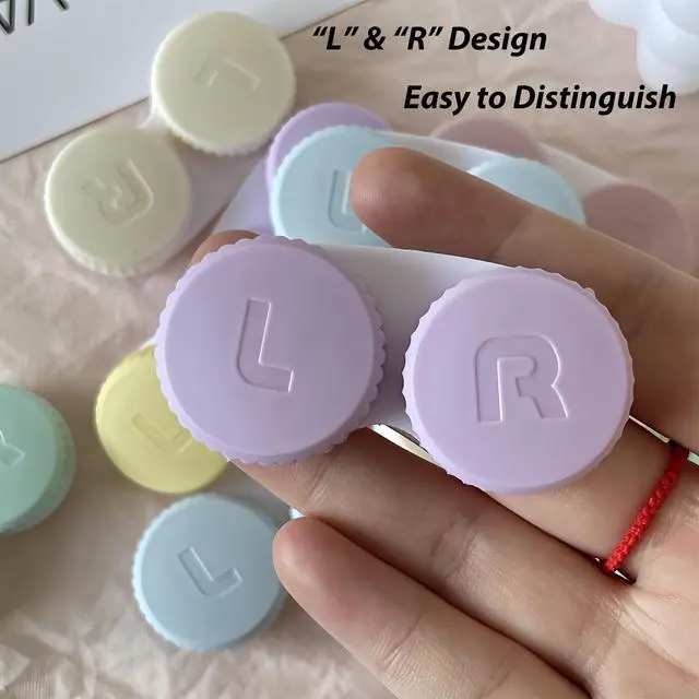Alt view image 2 of 4 - 12 Pack Contact Lens Case, Portable Contact Case for Travel Outdoor Home Office Dormitory and Daily Use,Colorful