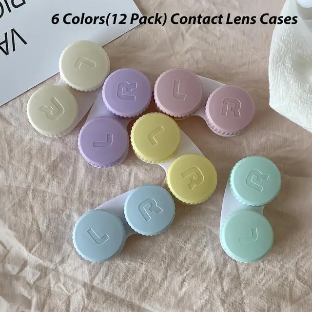 Alt view image 3 of 4 - 12 Pack Contact Lens Case, Portable Contact Case for Travel Outdoor Home Office Dormitory and Daily Use,Colorful