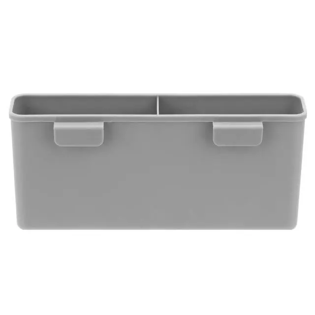 Alt view image 2 of 7 - Cutlery Utensil Silverware Drying Rack Basket Holder with Hooks - Flatware Storage Solution for Kitchen Dish Drainer Dish Drying Rack, Grey
