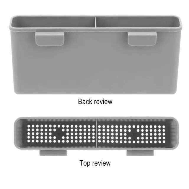 Alt view image 4 of 7 - Cutlery Utensil Silverware Drying Rack Basket Holder with Hooks - Flatware Storage Solution for Kitchen Dish Drainer Dish Drying Rack, Grey