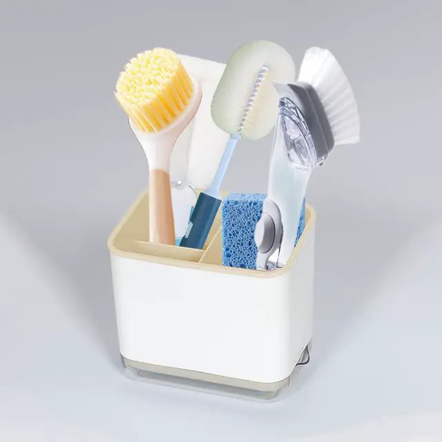 Alt view image 2 of 7 - Cutlery Drainer, Utensil Holder Sink Caddy Dish Drying Rack, Kitchen Organizer Accessories for Flatware Silverware Chopsticks Knives Forks Spoons Spatula(Apricot)