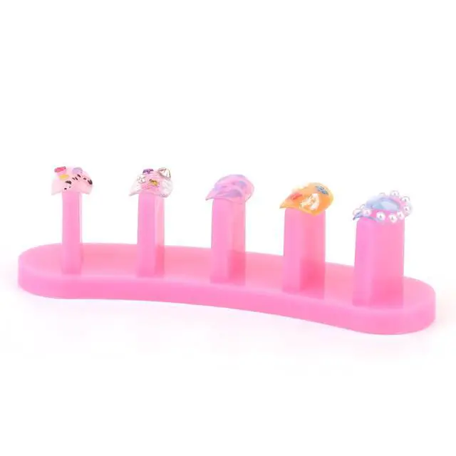 Alt view image 4 of 7 - 3Pcs Nail Practice Display Stand with 10Pcs False Nail Tips