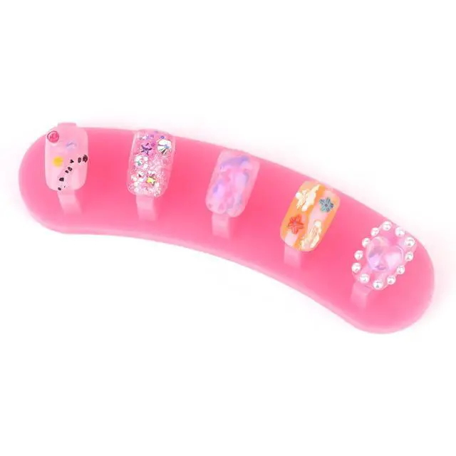 Alt view image 5 of 7 - 3Pcs Nail Practice Display Stand with 10Pcs False Nail Tips