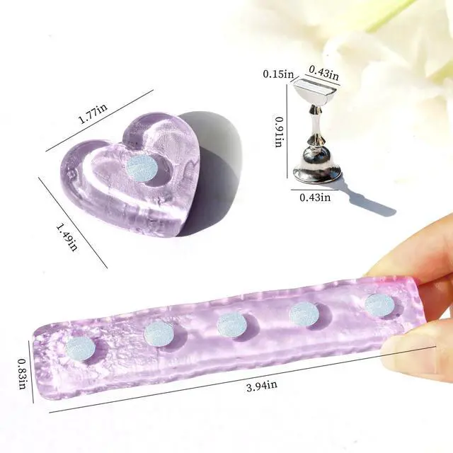 Alt view image 2 of 7 - Acrylic Nail Holder Stand for Nail Painting & Press On with Clay