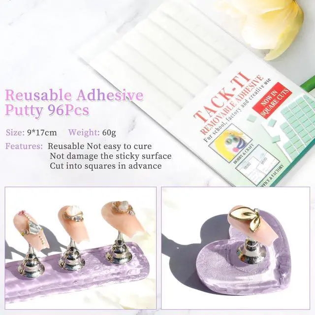 Alt view image 3 of 7 - Acrylic Nail Holder Stand for Nail Painting & Press On with Clay