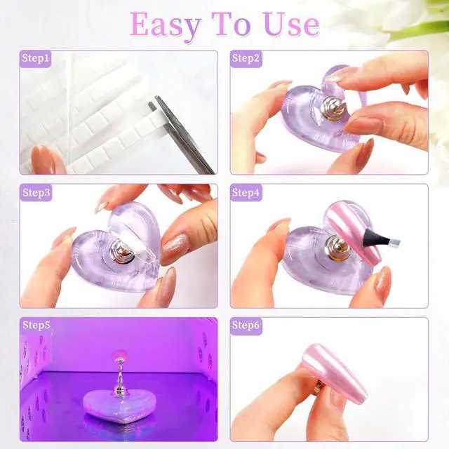 Alt view image 5 of 7 - Acrylic Nail Holder Stand for Nail Painting & Press On with Clay