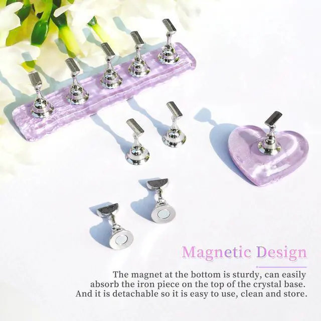 Alt view image 4 of 7 - Acrylic Nail Holder Stand for Nail Painting & Press On with Clay