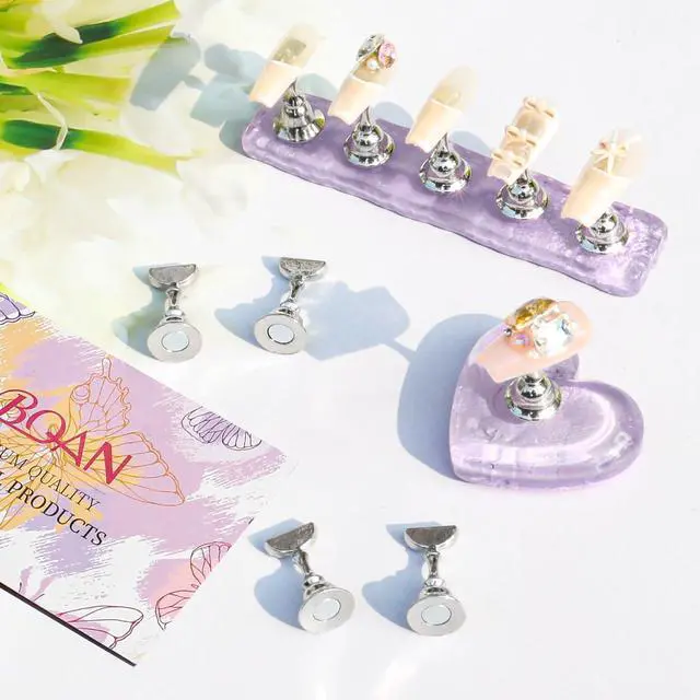 Alt view image 7 of 7 - Acrylic Nail Holder Stand for Nail Painting & Press On with Clay