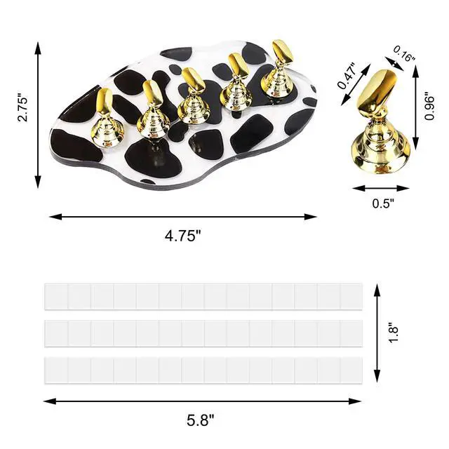 Alt view image 7 of 7 - 2Set Acrylic Nail Stand with 42pcs Reusable Putty Press on Nail Kit Metal Nail Holder for Painting Nail Display Practice Stand Nail Tip Stand Magnetic Nail Art Tools for Women