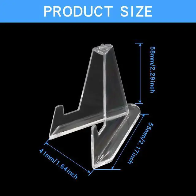 Alt view image 2 of 6 - 6 Pack Acrylic Easel Stand, 2" Height