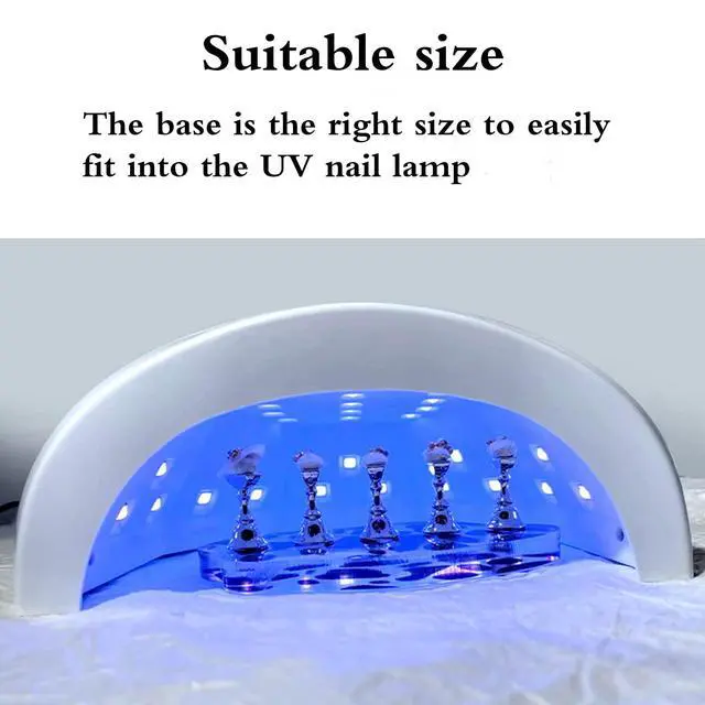 Alt view image 5 of 7 - 2Set Acrylic Nail Stands with 42pcs Reusable Putty Metal Nail Holder for Painting Nail Display Stand Nail Hand Practice Nail Tip Stand Magnetic Nail Art Tools DIY for Homes and Salons