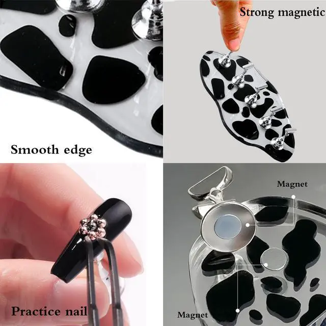 Alt view image 3 of 7 - 2Set Acrylic Nail Stands with 42pcs Reusable Putty Metal Nail Holder for Painting Nail Display Stand Nail Hand Practice Nail Tip Stand Magnetic Nail Art Tools DIY for Homes and Salons
