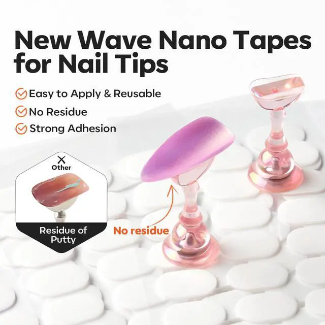 Alt view image 5 of 7 - Nail Stand Set, Magnetic Aurora Pink Nail Stands for Press ons False Nail Tips Practice Acrylic Holder with 200pcs Sticky Tabs Strong Metal Base Painting Display DIY & Salon Use