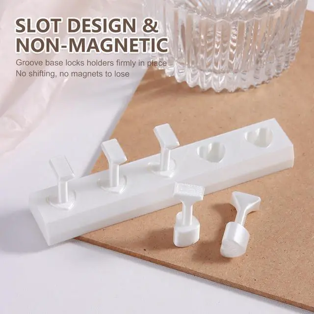 Alt view image 3 of 5 - Nail Practice Holder Stands with 200Pcs Double-Side Adhesive Tabs