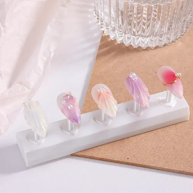 Alt view image 5 of 5 - Nail Practice Holder Stands with 200Pcs Double-Side Adhesive Tabs