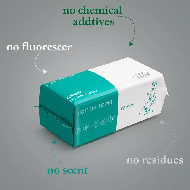 Alt view image 4 of 7 - Disposable Face Towel Face Cloths for Washing Soft Cotton Towels Facial Cloths Towelettes for Washing and Drying for Cleansing and Skincare Office Makeup Remover