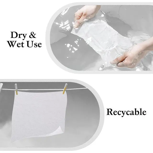 Alt view image 6 of 7 - Disposable Face Towel Face Cloths for Washing Soft Cotton Towels Facial Cloths Towelettes for Washing and Drying for Cleansing and Skincare Office Makeup Remover