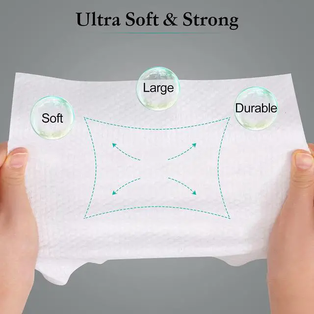 Alt view image 5 of 7 - Disposable Face Towel Face Cloths for Washing Soft Cotton Towels Facial Cloths Towelettes for Washing and Drying for Cleansing and Skincare Office Makeup Remover