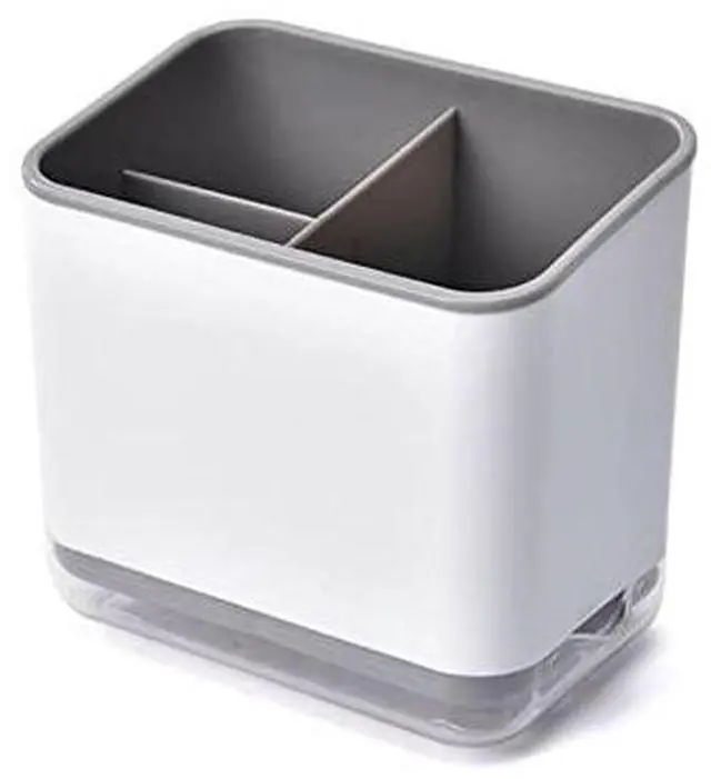 Main image of Utensil Holder Cutlery Drainer Sink Caddy, Chopsticks Holder Spoon Chopsticks Fork Drain Rack Basket Storage Holder Organizer Compartment Box (Grey)