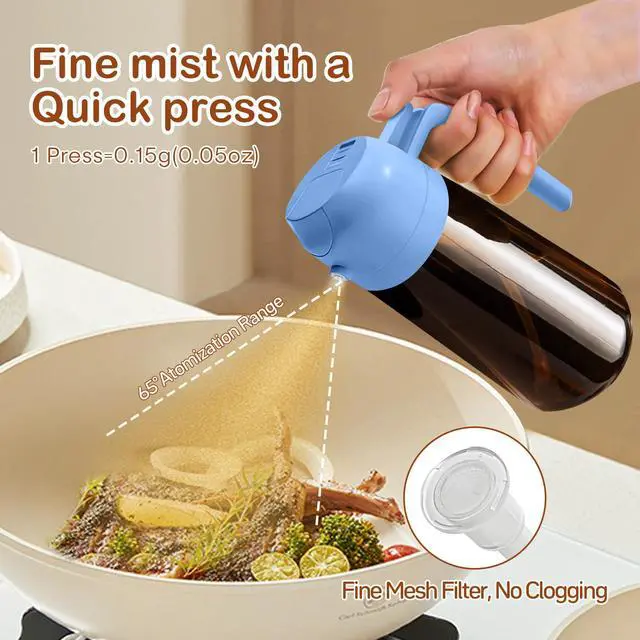 Alt view image 5 of 7 - 16oz/470ml Dark Brown Oil Sprayer for Cooking (SkyBlue)