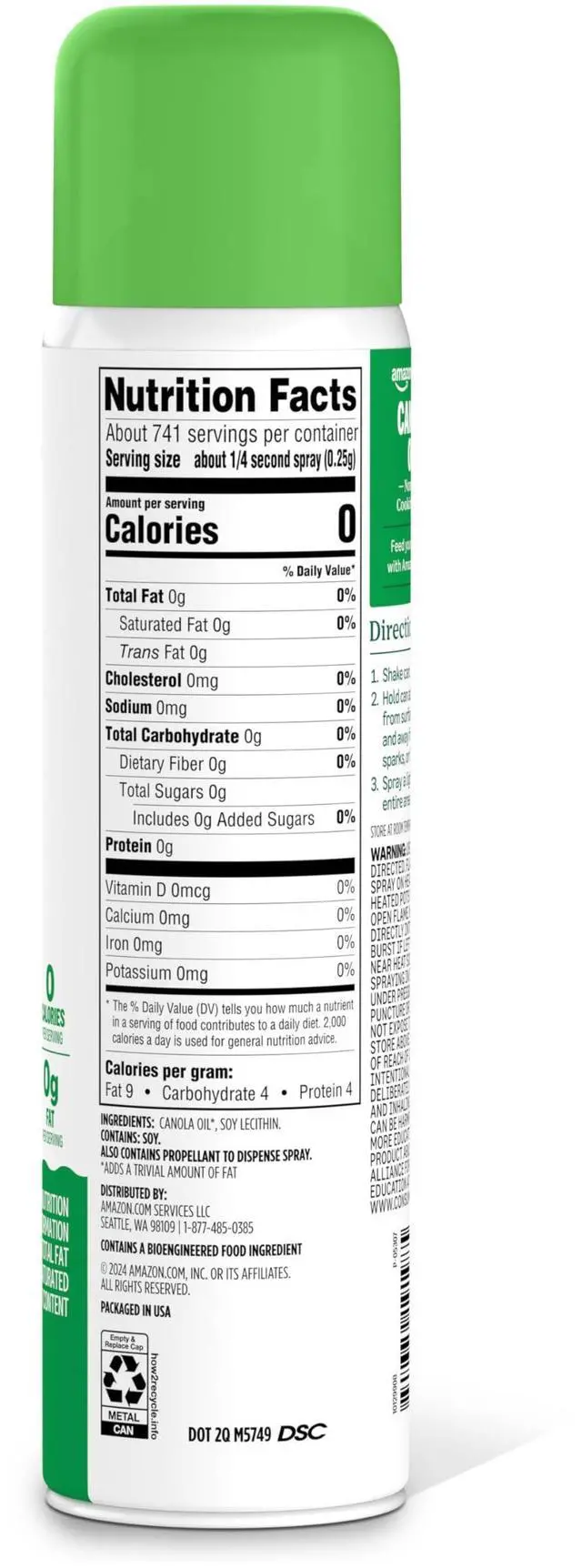 Alt view image 3 of 4 - , Canola Oil Nonstick Cooking Spray, 8 Oz (Previously Happy Belly, Packaging May Vary)