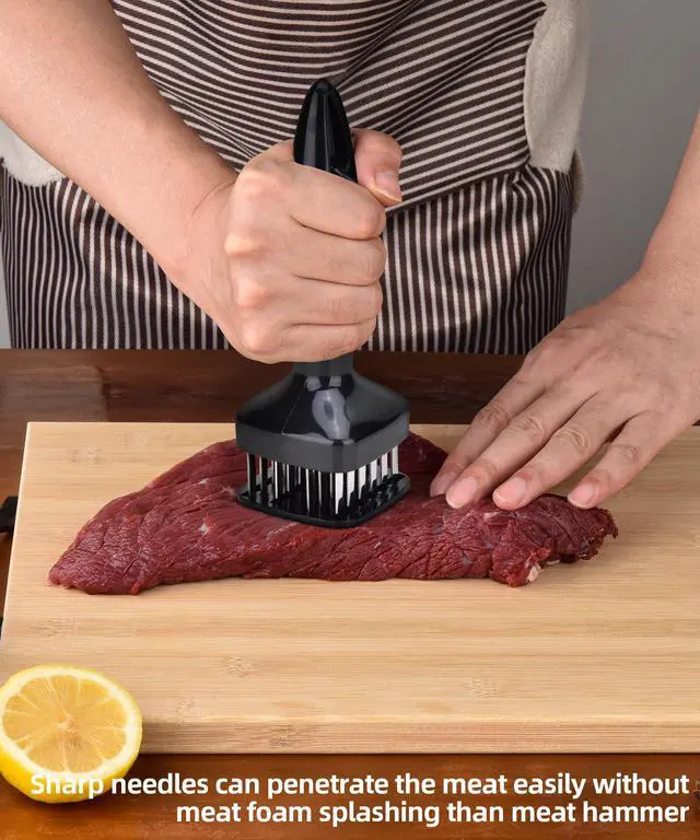 Alt view image 5 of 6 - Meat Tenderizer Needle Meat Hammer Mallet Tool Pounder For Tenderizing and Pounding Steak, Beef Pork Chicken BBQ And Poultry
