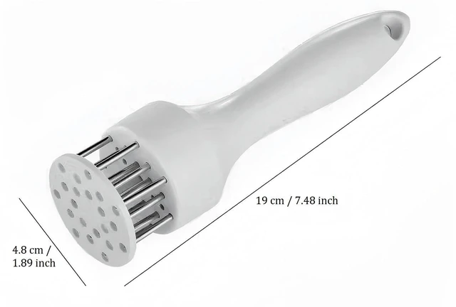 Alt view image 2 of 7 - 1 Pair Meat Tenderizer Tool, Black and White, with 21 Ultra Sharp Stainless Steel Needle Blades, Profession Kitchen Gadgets