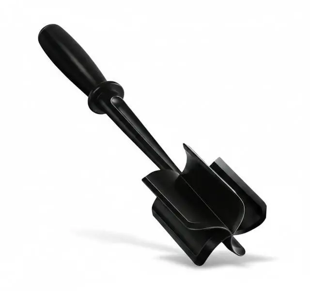 Main image of Ground Beef Chopper Tool, Meat Masher and Smasher, Heat-Resistant Nylon, Dishwasher Safe, Black (1)