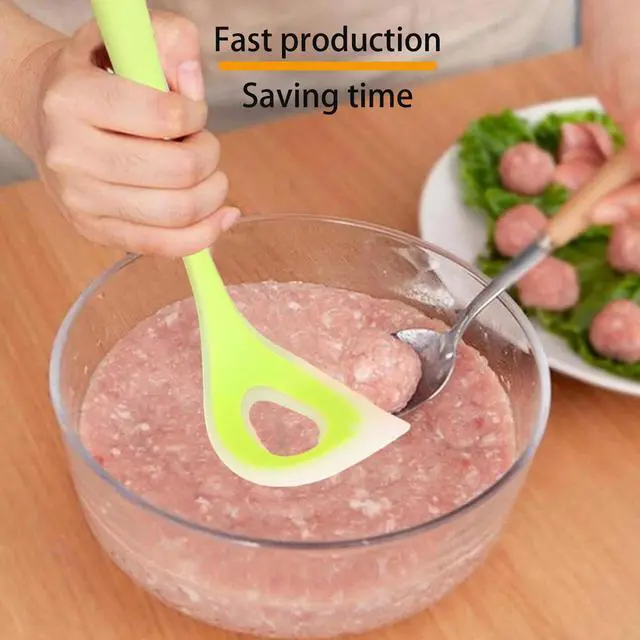 Alt view image 3 of 5 - 2 Pieces Meatball Maker, Scoop Ball Maker Non-Stick Meatball Maker Meat Baller Spoon, Fish Ball Spoon with Comfortable Practical Meatball Making Tool