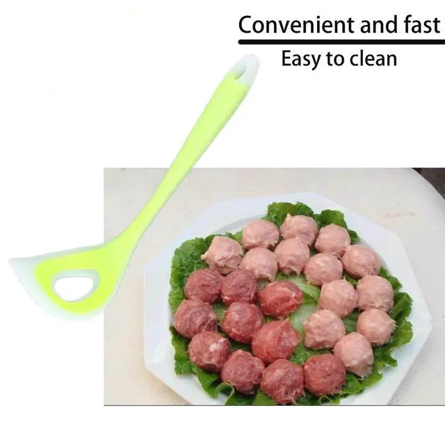 Alt view image 5 of 5 - 2 Pieces Meatball Maker, Scoop Ball Maker Non-Stick Meatball Maker Meat Baller Spoon, Fish Ball Spoon with Comfortable Practical Meatball Making Tool