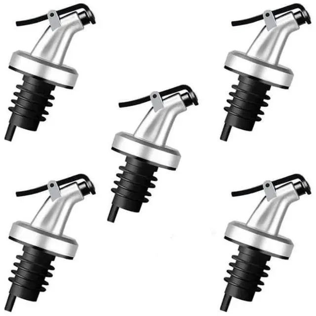 Main image of 5 Pack Oil Spouts, Olive Oil Vinegar Bottle Stopper Dispenser