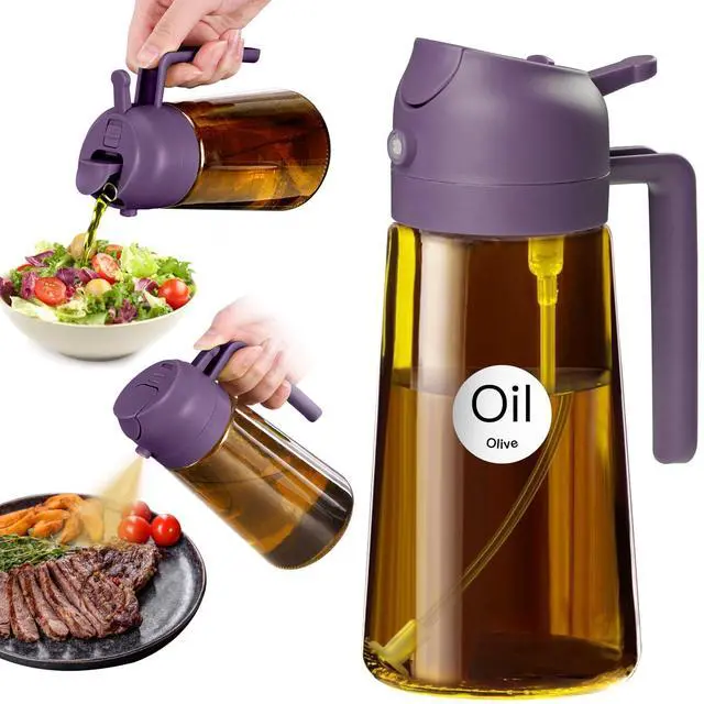 Main image of 16oz/470ml Dark Brown Oil Sprayer for Cooking (Purple)