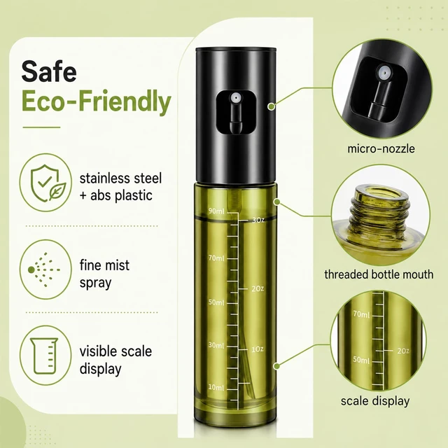 Alt view image 2 of 6 - Oil Sprayer For Cooking,Olive Oil Spray Bottle Mister Refillable
