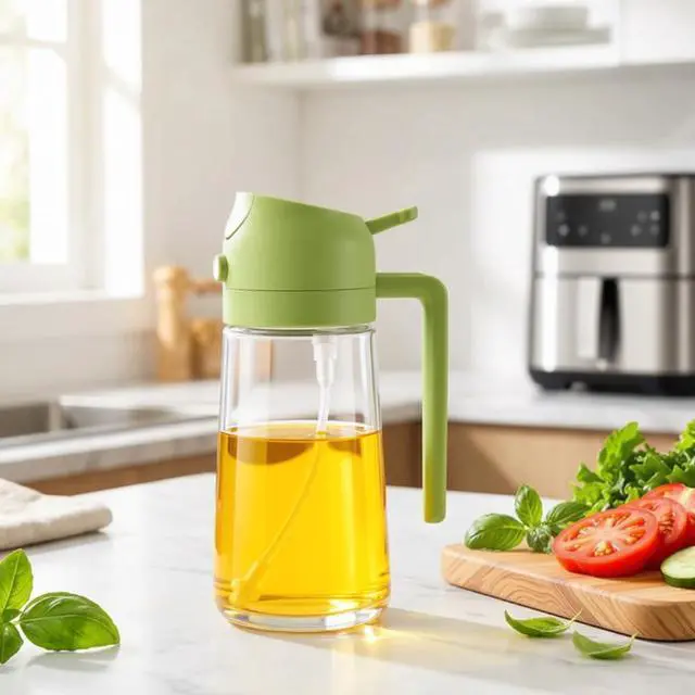 Alt view image 7 of 7 - Oil Sprayer for Cooking, 16oz/470ml 2-in-1 Glass Olive Oil Dispenser