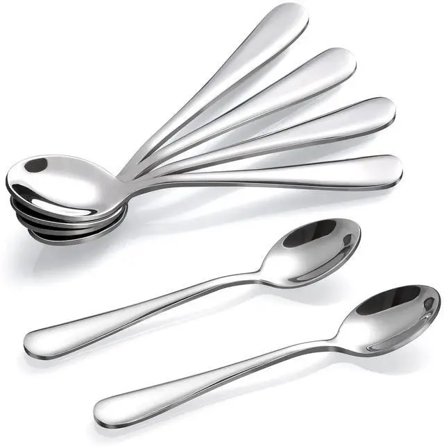 Main image of 6-Piece Demitasse Espresso Spoons, 4 Inches Stainless Steel Mini Coffee Spoons
