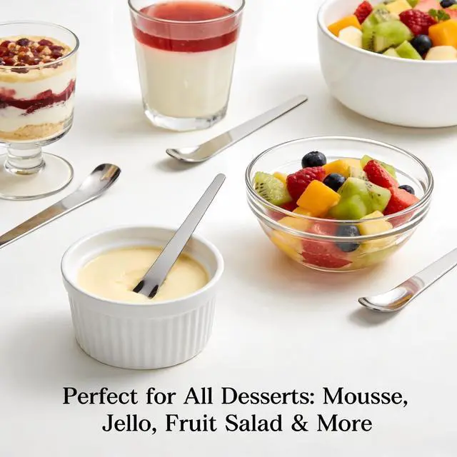 Alt view image 3 of 7 - Premium Stainless Steel Long Handle Ice Cream Spoon - Ergonomic & Effortless Scooping for Hard Ice Cream, Desserts, Coffee - Heavy Duty, Stylish Design for Home, Bakers, Baristas (2)